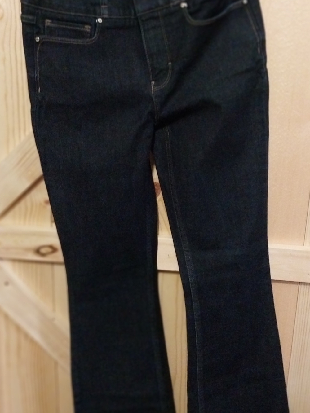 WHBM, The Sculpt, Dark Indigo Women’s Skinny Flare Jeans - Picture 3 of 7